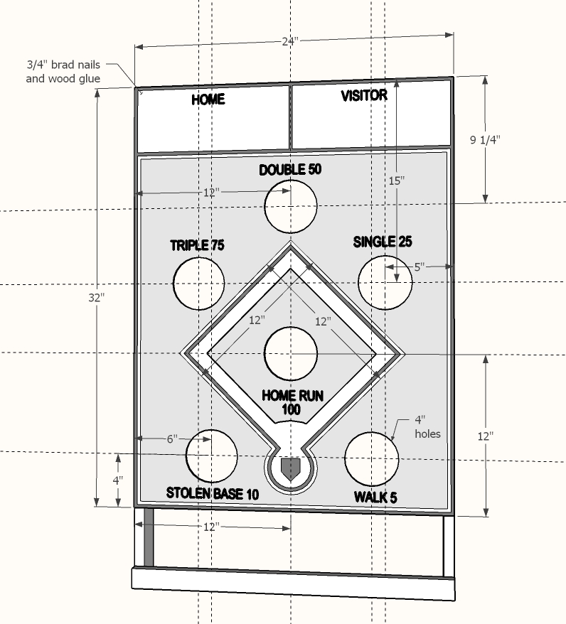 Bean Bag Toss Baseball Game Ana White